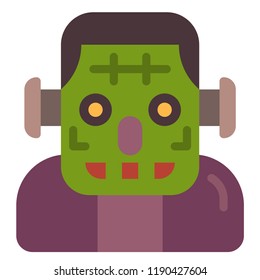 A frankenstain vector illustration in flat color design