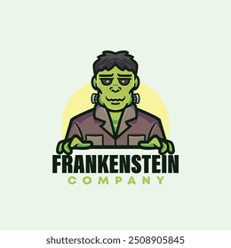 Frankenstein desenho do logotipo do personagem mascote do desenho animado