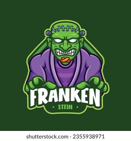 Frankenstein Cartoon Mascot Logo Design