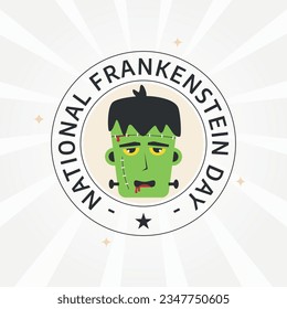 Frankenstein day design template good for celebration greeting. frankeinstein vector illustration. flat design. eps 10.