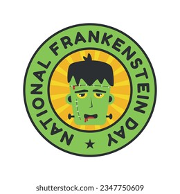 Frankenstein day design template good for celebration greeting. frankeinstein vector illustration. flat design. eps 10.