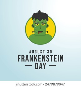 Frankenstein Day. Flat art design. Vector design. Good for usage template celebration. eps 10. 