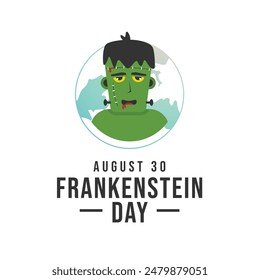 Frankenstein Day. Flat art design. Vector design. Good for usage template celebration. eps 10. 