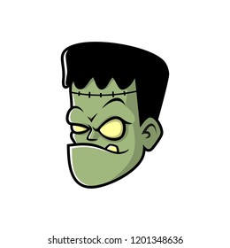 Frankenstein face cartoon