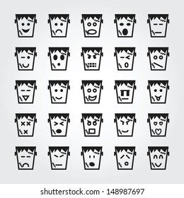 Frankenstein Face Icons