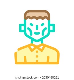 frankenstein fantasy character color icon vector. frankenstein fantasy character sign. isolated symbol illustration
