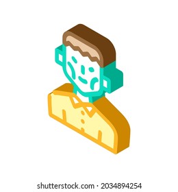 frankenstein fantasy character isometric icon vector. frankenstein fantasy character sign. isolated symbol illustration
