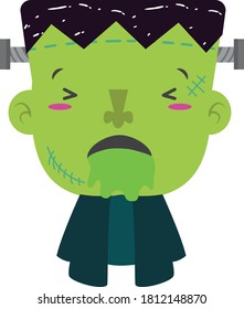 frankenstein figure with facial gestures