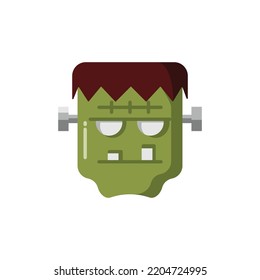 Frankenstein  Flat Icon - Halloween Elements Icon Vector Illustration.