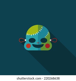 Frankenstein flat icon with long shadow,eps10