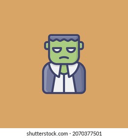 Frankenstein Frank Filled Outline Icon, Logo, and illustration Vector