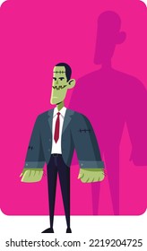 Frankenstein Halloween Character Vector Illustration