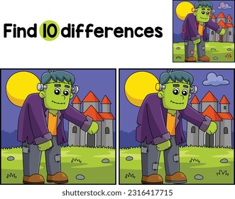 Frankenstein Halloween Find The Differences