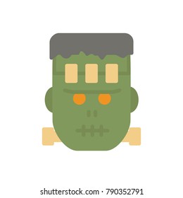 Frankenstein halloween flat icon