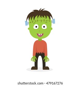 Frankenstein, halloween kid, vector