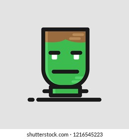 Frankenstein Halloween Logo/ Icon