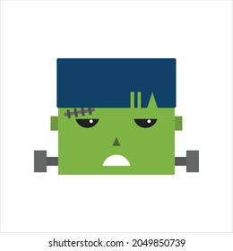 Frankenstein Haloween Icon vector Line on white background image for web, presentation, logo, Icon Symbol, Square