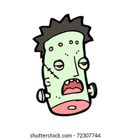 frankenstein head cartoon