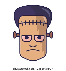 Frankenstein head icon vector on trendy style for design and print