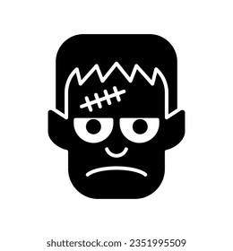 Frankenstein head icon vector on trendy style for design and print