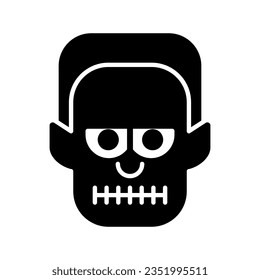 Frankenstein head icon vector on trendy style for design and print