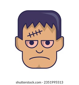 Frankenstein head icon vector on trendy style for design and print