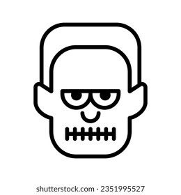 Frankenstein head icon vector on trendy style for design and print