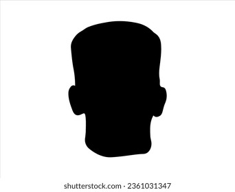 Frankenstein head silhouette vector art