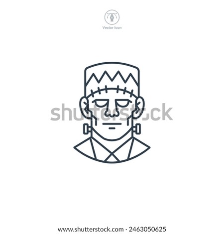 Frankenstein Icon Halloween theme symbol vector illustration isolated on white background