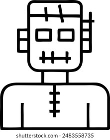 Frankenstein icon. Line Icon. Editable Stroke.