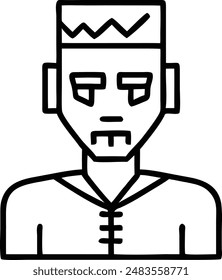 Frankenstein icon. Line Icon. Editable Stroke.