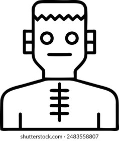 Frankenstein icon. Line Icon. Editable Stroke.