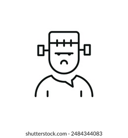 Frankenstein Icon. Simple Frankenstein icon for social media, app, and web design. Vector illustration