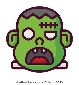 Frankenstein line filled icon. Perfect for graphic design, mobile, UI, and web masterpieces