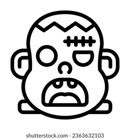 Frankenstein line icon. Perfect for graphic design, mobile, UI, and web masterpieces