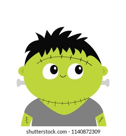 Frankenstein Monster Cute Cartoon Funny Spooky Stock Vector (royalty 