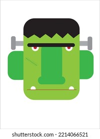 Frankenstein Monster Green Creature Vector