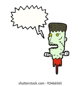 frankenstein monster head cartoon