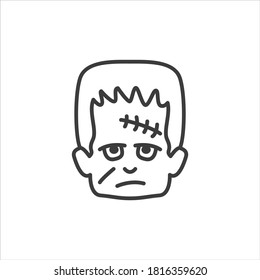 Frankenstein monster icon on white background