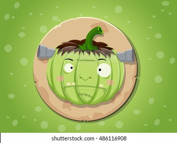 Frankenstein pumpkin icon