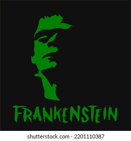 Diseño de arte vectorial de silueta Frankenstein