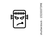 Frankenstein thin line icon, halloween and monster, zombie sign, vector graphics, a linear pattern on a white background, eps 10.