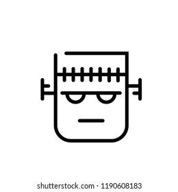 A frankenstein vector illustration in line stroke design