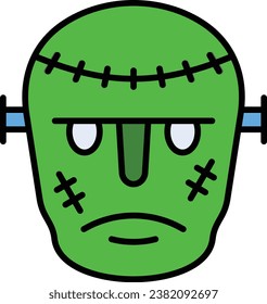 Frankensteins Monster vector icon. Can be used for printing, mobile and web applications.