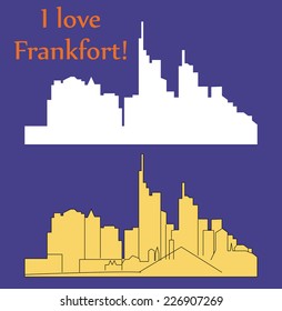 Frankfort, Kentucky, city silhouette