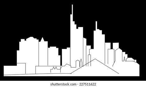 Frankfort, Kentucky, city silhouette