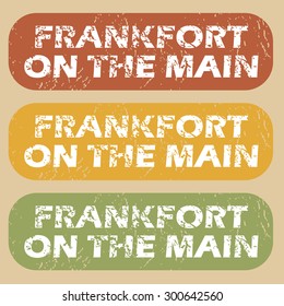 Frankfort on the Main on colored background
