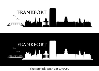 Frankfort skyline - Kentucky, United States of America, USA - vector illustration
