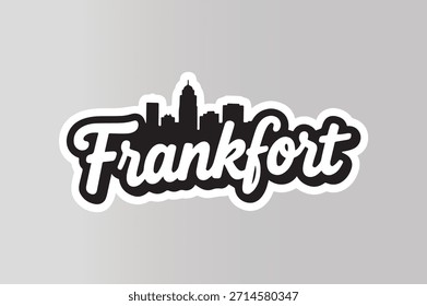frankfort skyline Typography Text Vector Graphic
