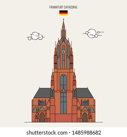 Frankfurt Cathedral Vector and Line Art